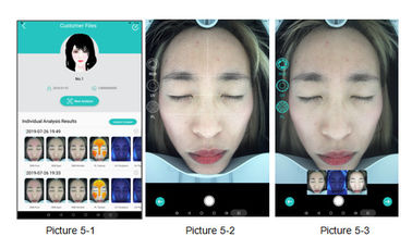 Máy phân tích da 3d Gương thần thông qua hệ thống máy quét hydrat Visia