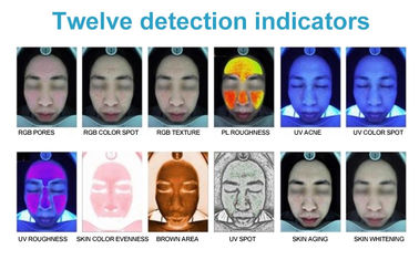 Máy phân tích phạm vi da mặt 3d, Máy kính lúp phân tích da có camera
