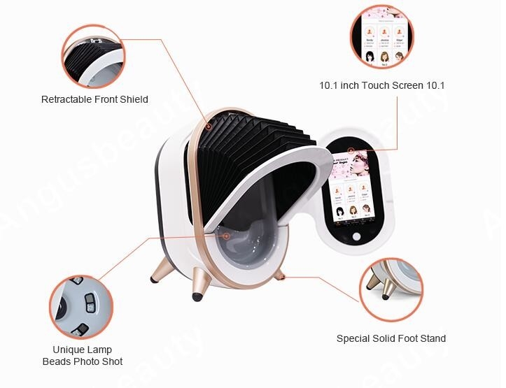 Máy phân tích da di động kỹ thuật số 1500 Mega RGB Wrinkle với máy tính bảng 15,6 inch